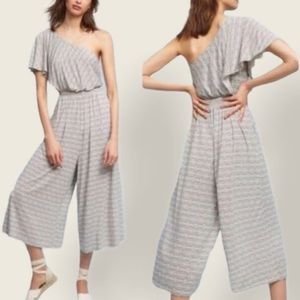 Anthropologie Maeve One Shoulder Cropped Jumpsuit size XS